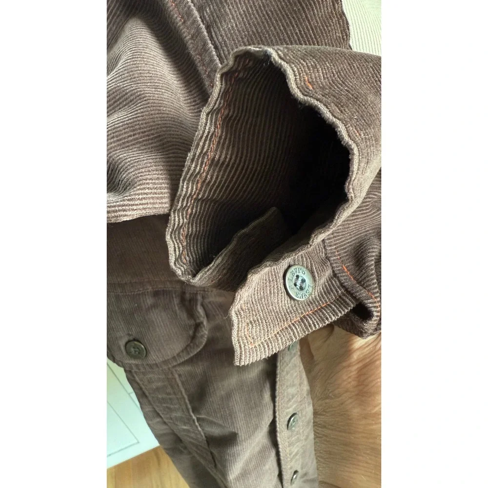 Vintage Levis Panatela Tops Brown Corduroy Shirt Jacket Orange Tab 70s Mens L - Picture 13 of 16
